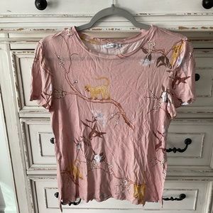 Zara pink t shirt